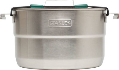 Set gatimi kampingu Stanley Base Camp 3.5L, 21 pjesë, çelik inox, argjendtë