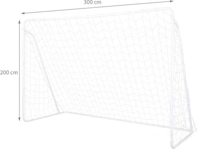 Portë futbolli Nils Soccer Goal, 300 x 200 cm, për oborr, e bardhë