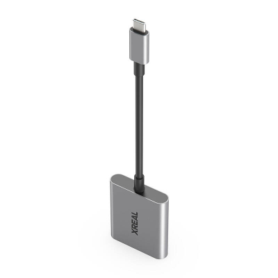 Adapter energjie XREAL HUB, 45W, USB C 1080p 120Hz, gri e errët