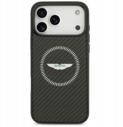 Mbulesë telefoni Aston Martin HC Kevlar Counter Design MagSafe, për iPhone 17 Pro Max, TPU PC, e zezë