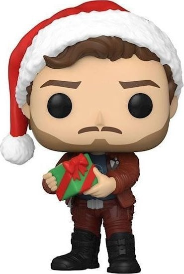 Фигурина Funko Pop Marvel Guardians of the Galaxy Holiday Star Lord, 9.5cm, повеќебојна