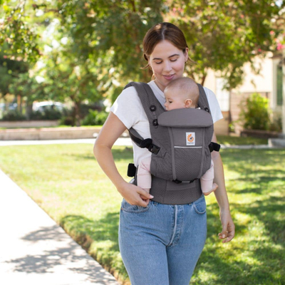 Mbajtëse bebe Ergobaby Adapt Soft Flex Mesh, ergonomike, rrjetë ajrosëse, gri grafit