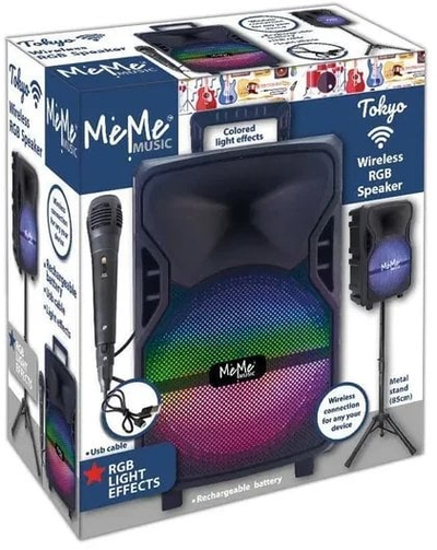 Amplifikator me mikrofon wireless Tokyo Meme Music, me stand, i zi