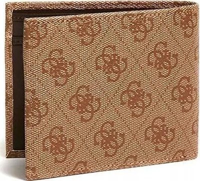 Portofol Guess Vezzola SMVZLALEA20, i vogël palosës, material tekstil, kafe për meshkuj