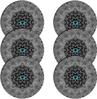 Nape tavoline të rrumbullakta Bertoni Look EE108, set me 6 copë, 33 cm, shumëngjyrëshe