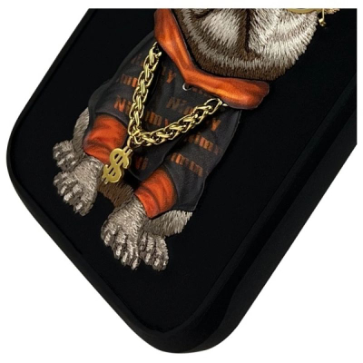 Maskë Nimmy Glasses Cool Dog për iPhone 16 Pro Max, 6.9", TPU PC, e zezë