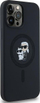 Maskë telefoni Karl Lagerfeld për iPhone 13 Series, silikoni, me figurë dekorative, e zezë