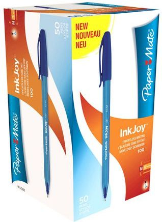 Stilolaps Paper Mate Inkjoy 100 S0957130, majë 1 mm, bojë blu, kuti 50 copë