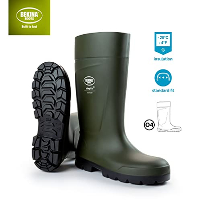 Çizme pune Bekina Steplite Easygrip, jo sigurie, kundër rrëshqitjes, jeshile e errët