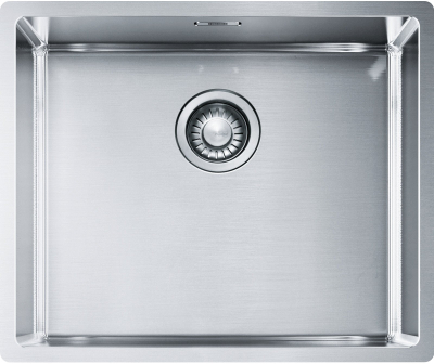 Кујнски лавабо Box BXX 210-50, нерѓосувачки челик, 54x45 cm, четкан нерѓосувачки челик