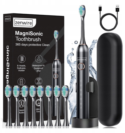Furçë dhëmbësh sonike Zenwire MagniSonic 506, motor magnetik, IP67, e bardhë