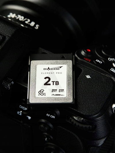 Kartë memorie Exascend Element Pro CFexpress 4.0 Type B, 2TB, 3500MB/s, e zezë