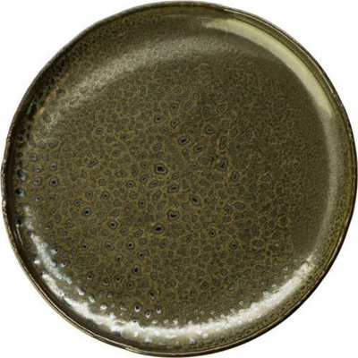 Pjatë e sheshtë Verlo ALGA, 28 cm, porcelan, e gjelbër