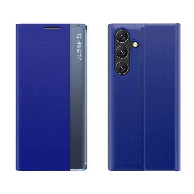 Futrollë Sleep View për Samsung Galaxy A35, me kapak, me stand, blu