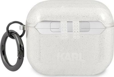Mbulesë mbrojtëse Karl Lagerfeld KLA3UKHGS, për AirPods 3, TPU, me shkëlqim, argjend