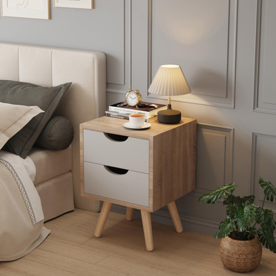 Komodinë anësore Dinkl 29,7×29,7×45 Hcm (HM2472.05), gri
