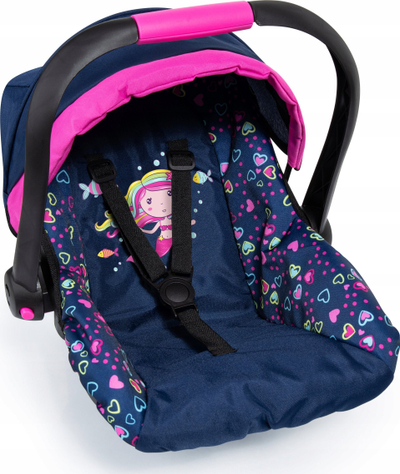 Ulëse makine për kukulla Bayer Design EasyGo Deluxe, për kukulla deri 46 cm, me çati, navy rozë