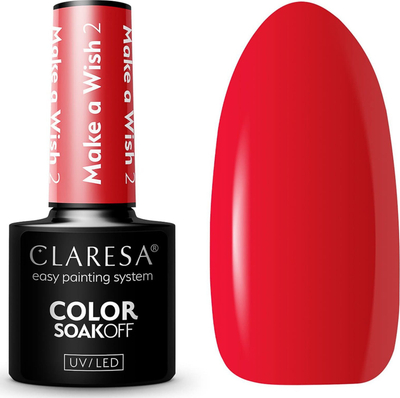 Llakk xhel për thonj Claresa SoakOff Make a Wish Shade 2, UV LED, 5g