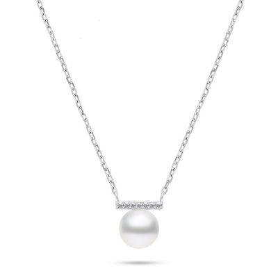 Set bizhuteri për femra Brilio Silver, vathë + qafore, i argjendtë