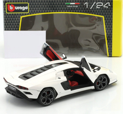 Maketi metalik Bburago Lamborghini Countach LPI 800-4, shkalla 1:24, dyer që hapen, i bardhë