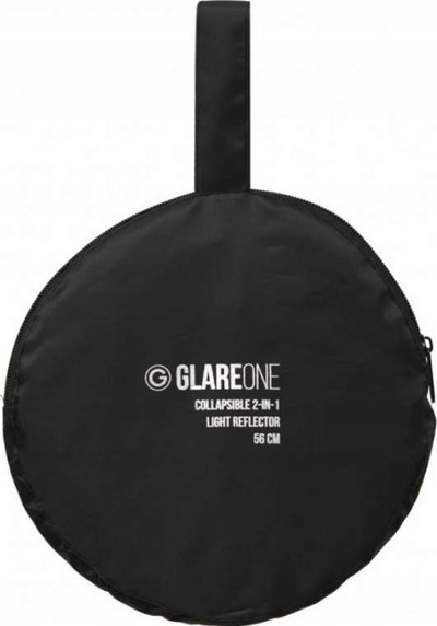Reflektor fotografik GlareOne Bounce Board 2 në 1, 56 cm, i bardhë dhe argjendtë
