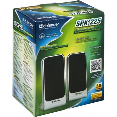 Kutia altoparlantësh kompjuterik Defender SPK-225 65220, USB, me kufje, e zezë me gri
