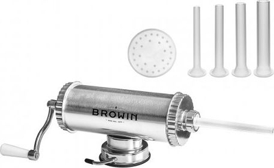 Mbushës horizontal për sallam Browin 311009, me dorë, 1.5 kg, çelik inox 18/8, ngjyrë argjendi