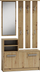 Комплет за ходник Topeshop Wardrobe Hanger Mirror Shoe Cabinet, со огледало, со шкаф за обувки, oak artisan