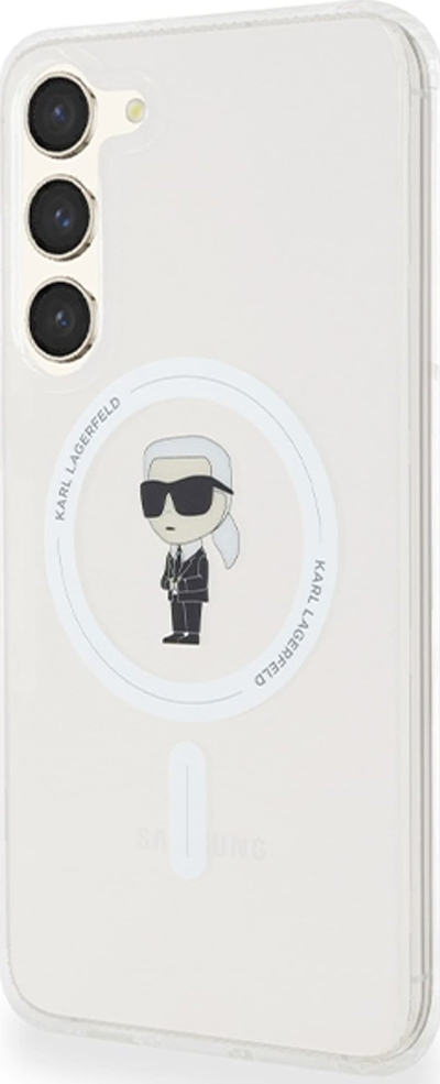 Kepcë telefoni Karl Lagerfeld për Samsung Galaxy S23 Plus, hardcase transparent, kompatibile MagSafe, transparente