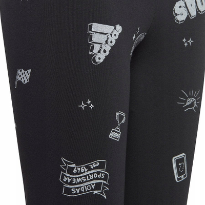 Leggins për goca adidas JG Bluv Q3 Tight Jr IA1567, të gjata, prej materiali elastik, të zeza