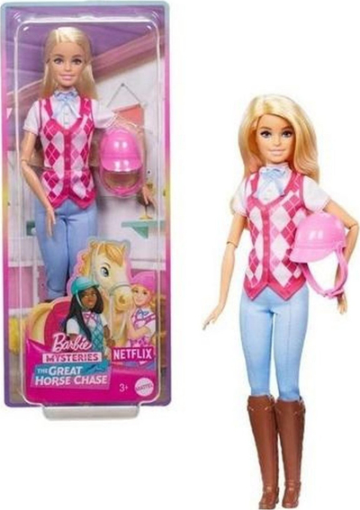 Kukull Barbie Mysteries Malibu, Great Horse Chase, me pajisje për kalërim, shumngjyrëshe