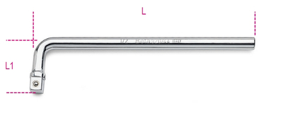 Dorezë T në formë L Beta Tools, 1/2", 230mm, portokalli