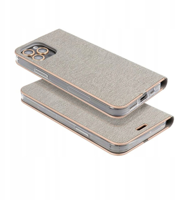 Futrollë libër OEM LUNA për iPhone 17 Pro, me magnet, ngjyrë flori
