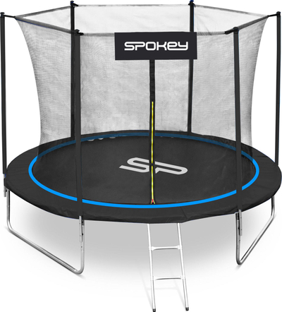 Trampolinë për kopsht Spokey Jumper II, 305 cm, 150 kg, e zezë