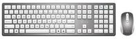 Set tastierë dhe mi pa tela MediaRange, QWERTZ, wireless, argjendtë