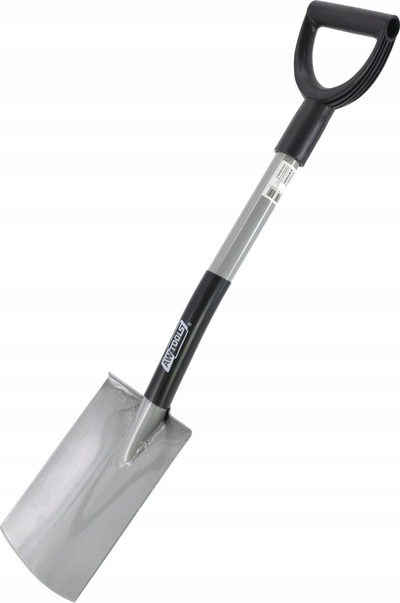 Lopatë kopshti Awtools AW00062, metal, me dorezë D, gri