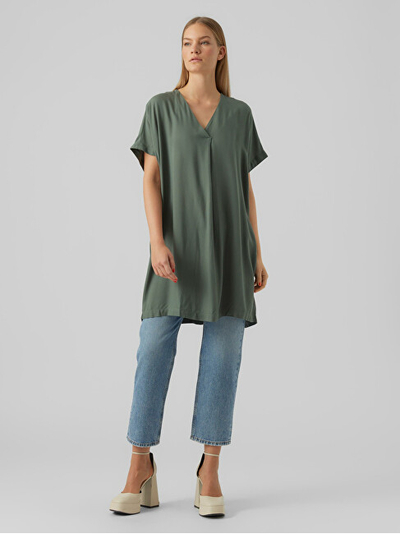 Bluzë VERO MODA VMBEAUTY, e gjelbër