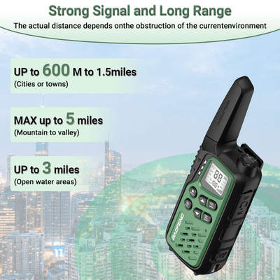 Walkie talkie Baofeng BF-25E PMR, set 2 copë, 16 kanale, i zi