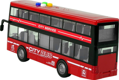 Autobus lodër L-Toys City Bus, me drita e zhurma, mekanizëm fërkimi, i kuq