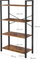 Raft librash VASAGLE LLS60BX, 4 kate, 120x66x30 cm, skelet metalik i zi, dru rustic brown