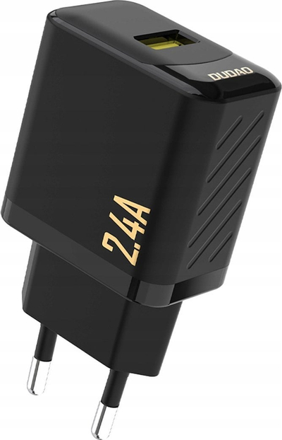 Karikues USB Dudao A23EU, 2.4A 12W, prizë europiane, i zi