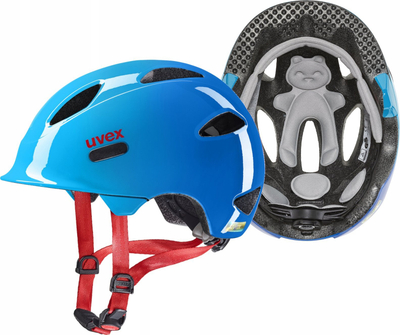 Helmet për kalamaj Uvex Oyo, me ajrosje, për biçikletë, blu