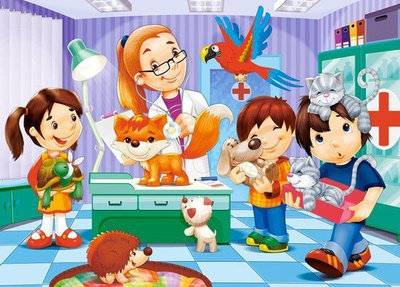 Puzzle Castorland At the Animal Doctor, 60 elemente