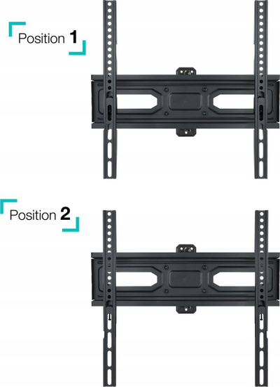 Mbajtëse muri për TV Fiber Mounts FM78, 30\"–60\", deri 35 kg, e zezë