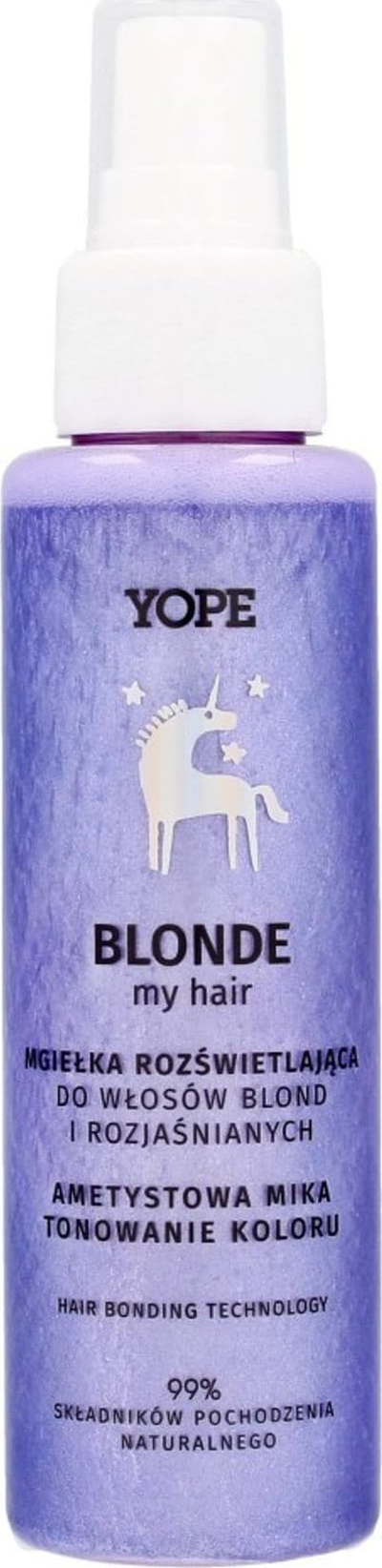 Sprej ndriçues për flokë biond Yope Brightening Mist, 100ml