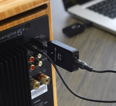 Аудио адаптер без кабел АудиоЕнџин W3, 16 bit 48 kHz, USB, бел
