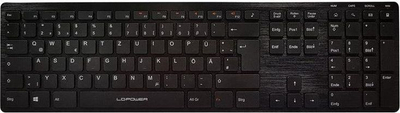 Tastierë LC-Power LC-KEY-5B-ALU, USB, QWERTZ gjermane, e zezë