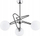 Llampë tavani Sagito Lamp Chrome White 63088 LW3, 3 koka, metal, e bardhë