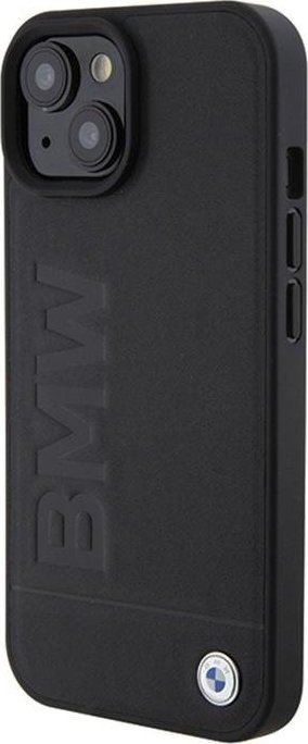 Mbulesë telefoni BMW BMHMP15MSLLBK, për iPhone 15 Plus 6.7", lëkurë, MagSafe, e zezë