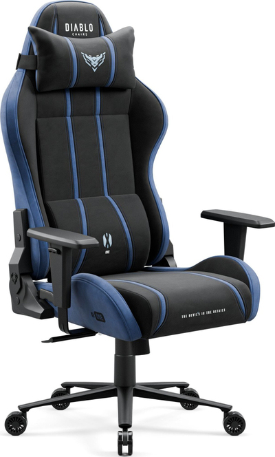 Gejминг столица Diablo X-One 2.0 Normal Size, текстилен материјал, до 140 kg, темно сина
